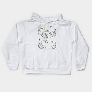 Olive watercolour pattern Kids Hoodie